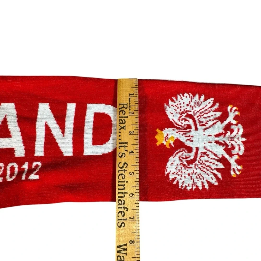 Euro 2012 Poland Ukraine Soccer Scarf Football Fan Red Blue Yellow